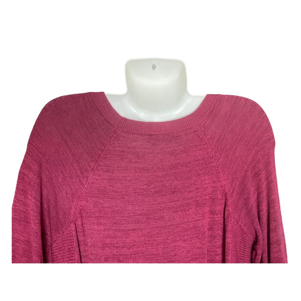 Maurices Women's Maroon 3/4 Sleeve Lightweight Knit Sweater | Plus Size 0 (14W) - Picture 3 of 9